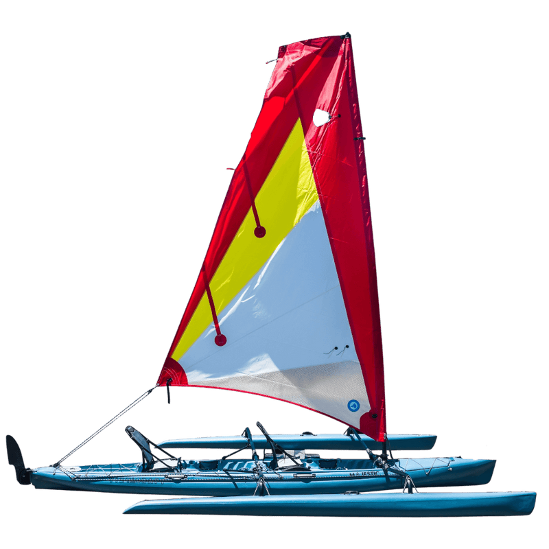 Load image into Gallery viewer, ViztaCraft Majestic – 18ft Tandem Trimaran Fin-Drive Sailing Kayak