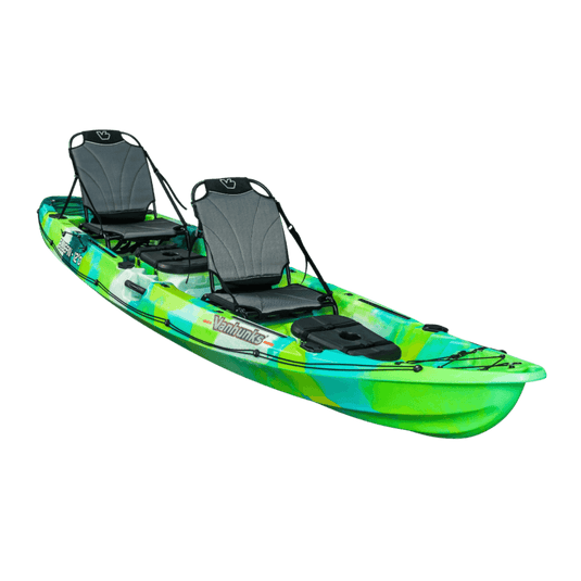 Vanhunks Bluefin 12' tandem kayak for family paddling, fishing and shared adventures